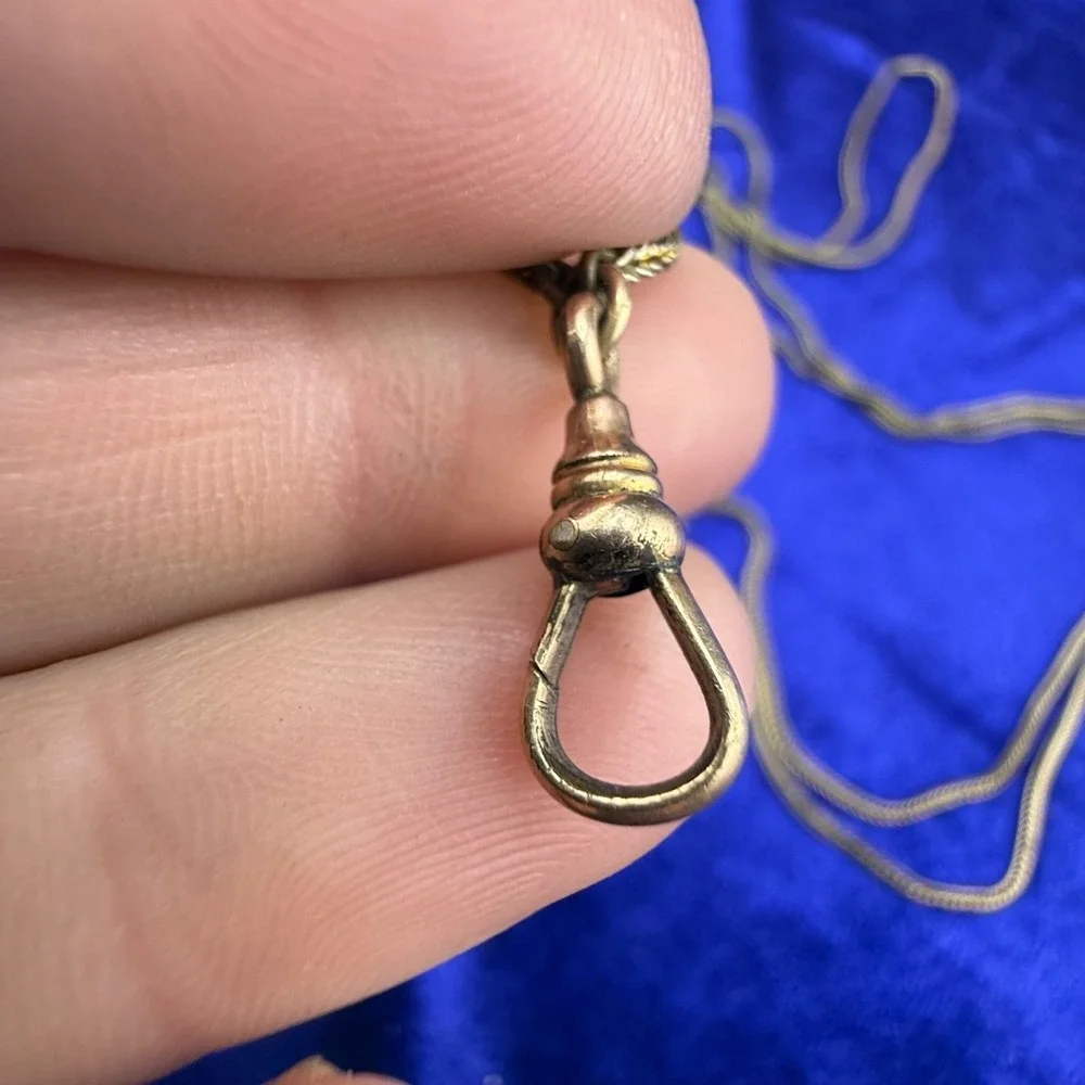 Vintage Gold‎ Filled Watch Chain Gold Tone Fancy Slider  48